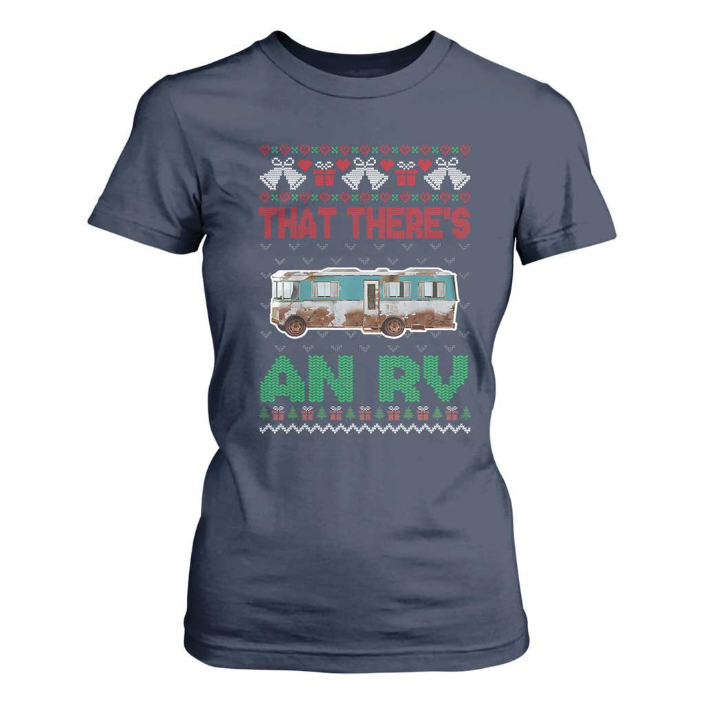 Funny Christmas Movie T Shirt For Women That There's An RV Camping Motorhome Bell TS11 Navy Print Your Wear