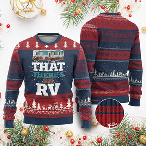 FunnyXmas Movie Ugly Christmas Sweater That There's An RV Camping Car Motorhome TS11 Burgundy Print Your Wear