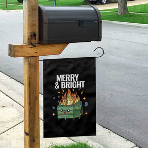 Funny Lil Fire Dumpster Christmas Garden Flag Merry And Bright Xmas Led Lights TS11 Print Your Wear
