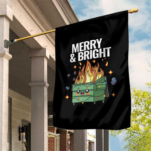Funny Lil Fire Dumpster Christmas Garden Flag Merry And Bright Xmas Led Lights TS11 Print Your Wear