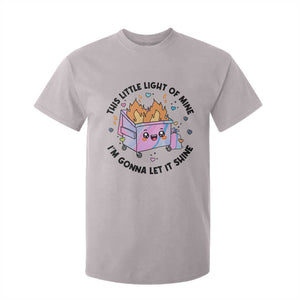 Funny Holo Lil Fire Dumpster T Shirt For Kid This Little Light Of Mine I'm Gonna Let It Shine TS11 Ice Gray Print Your Wear