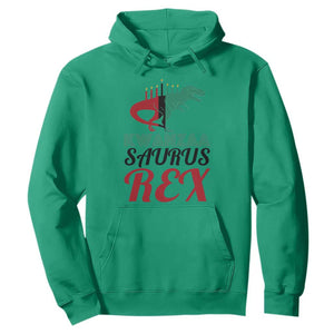 Kwanzaa Saurus Rex Kinara Candles Dinosaur T-rex African Heritage Hoodie TS11 Irish Green Print Your Wear