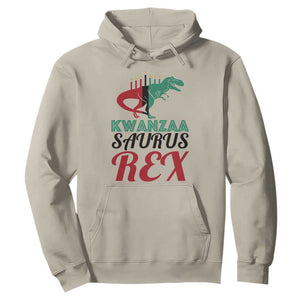 Kwanzaa Saurus Rex Kinara Candles Dinosaur T-rex African Heritage Hoodie TS11 Sand Print Your Wear