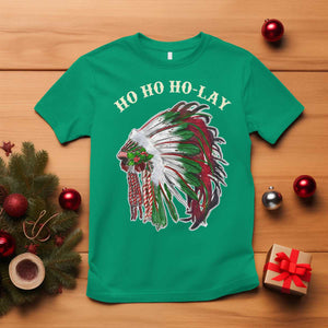 Funny Christmas Native American T Shirt Ho Ho Ho Lay Vintage War Bonnet TS11 Irish Green Print Your Wear
