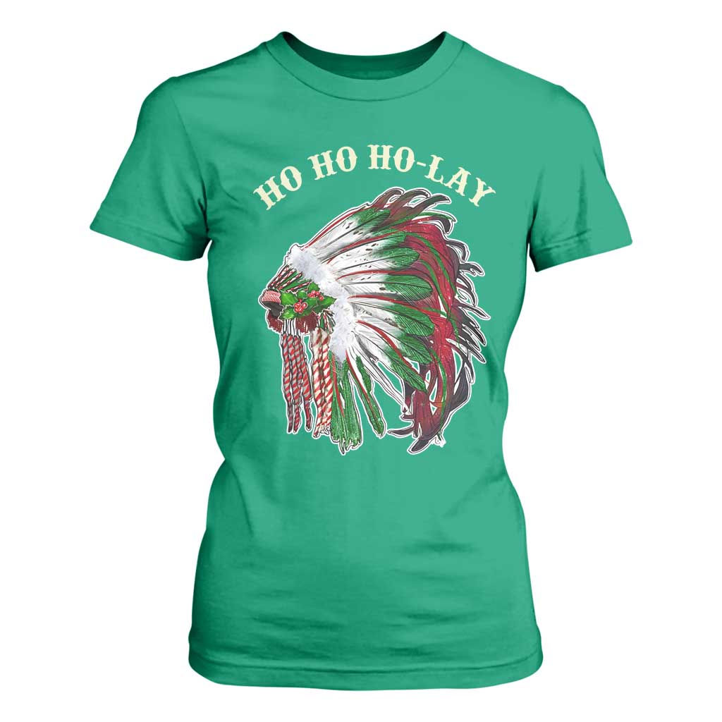 Funny Christmas Native American T Shirt For Women Ho Ho Ho Lay Vintage War Bonnet TS11 Irish Green Print Your Wear