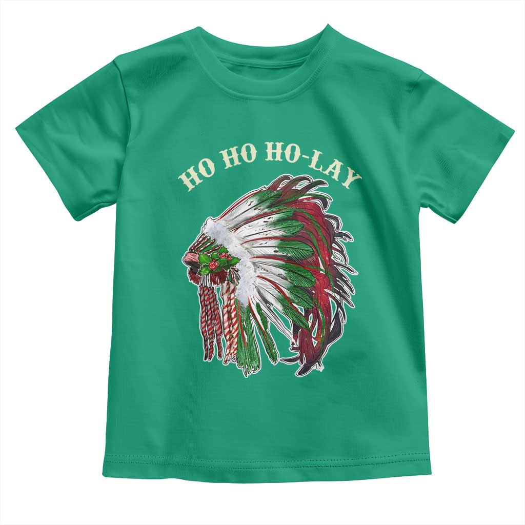 Funny Christmas Native American Toddler T Shirt Ho Ho Ho Lay Vintage War Bonnet TS11 Irish Green Print Your Wear