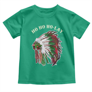Funny Christmas Native American Toddler T Shirt Ho Ho Ho Lay Vintage War Bonnet TS11 Irish Green Print Your Wear