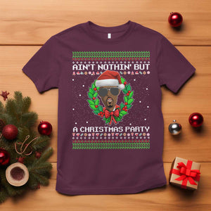 Funny Diddy Ain't Nothin' But A Christmas Party T Shirt TS11 Maroon Print Your Wear