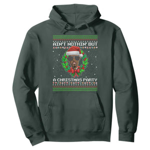 Funny Diddy Ain't Nothin' But A Christmas Party Hoodie TS11 Dark Forest Green Print Your Wear
