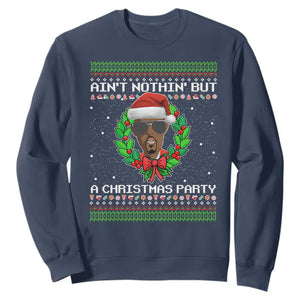 Funny Diddy Ain't Nothin' But A Christmas Party Sweatshirt TS11 Navy Print Your Wear