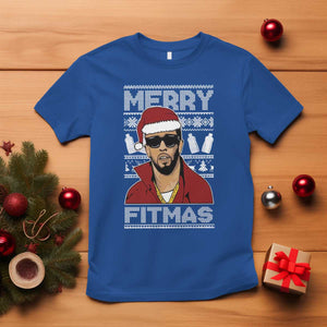 Funny Dirty Santa Diddy Merry Fitmas T Shirt TS11 Royal Blue Print Your Wear