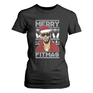 Funny Dirty Santa Diddy Merry Fitmas T Shirt For Women TS11 Black Print Your Wear