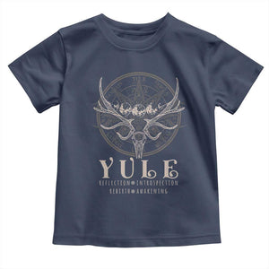 Yule Pagan Toddler T Shirt Reflection Instrospection Rebirth Awakening TS11 Navy Print Your Wear