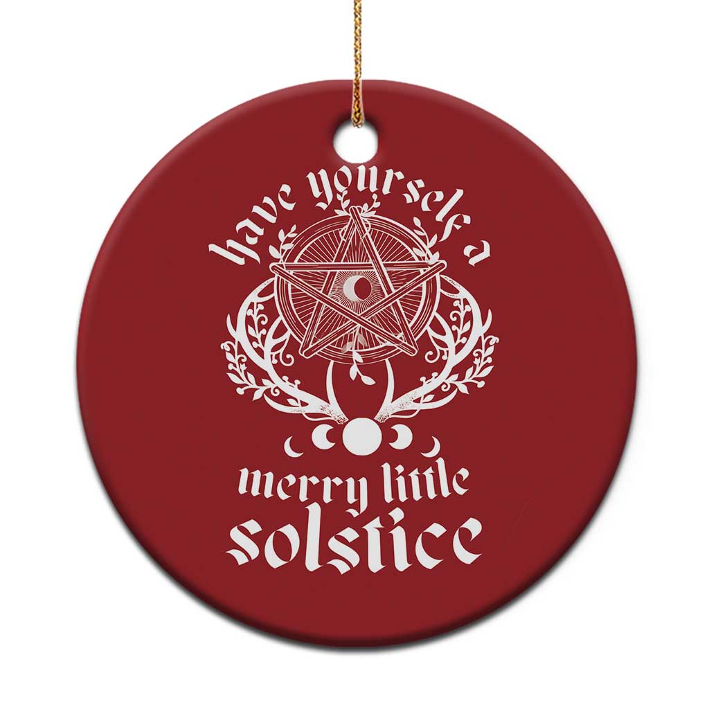 Yule Pagan Christmas Ornament Have Yourself A Merry Little Solstice Vintage Pentagram TS11 Print Your Wear