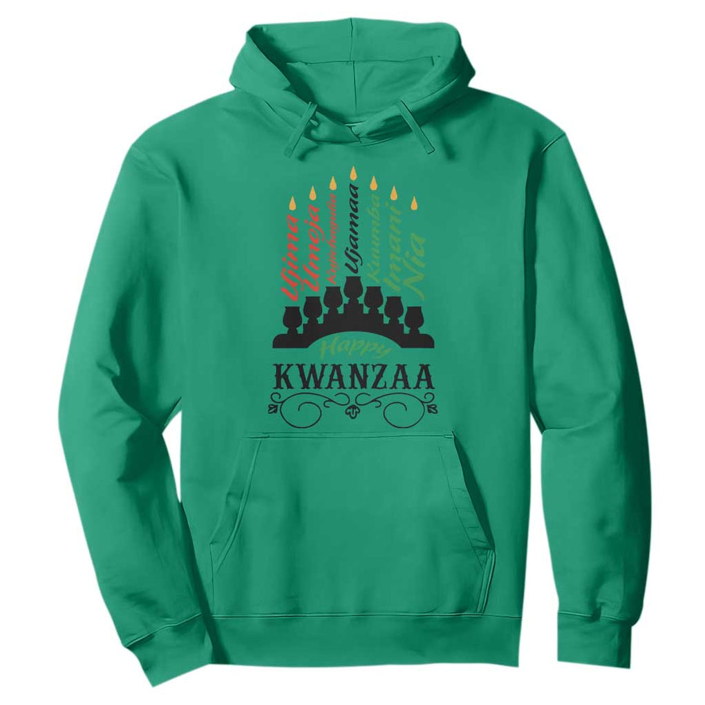 Happy Kwanzaa The 7 Principles African Nguzo Saba Kinara Candles Hoodie TS11 Irish Green Print Your Wear