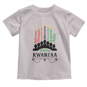 Happy Kwanzaa The 7 Principles African Nguzo Saba Kinara Candles Toddler T Shirt TS11 Ice Gray Print Your Wear
