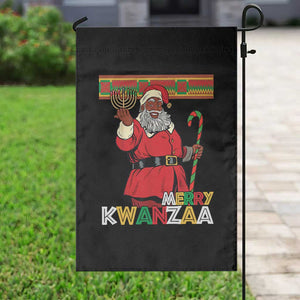 Funny Merry Kwanzaa Christmas Garden Flag African American Black Santa Kinara Candles TS11 Print Your Wear