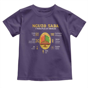 Nguzo Saba Symbols The 7 Principles Of Kwanzaa Kinara Candles Toddler T Shirt TS11 Purple Print Your Wear
