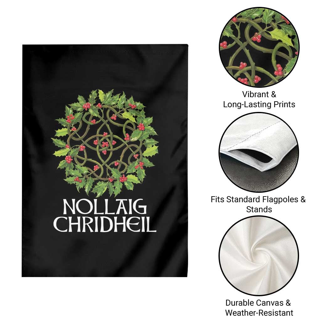 Scottish Merry Christmas Garden Flag Nollaig Chridhel Celtic Xmas Mistletoe TS11 Print Your Wear