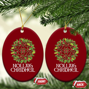 Scottish Merry Christmas Ceramic Ornament Nollaig Chridhel Celtic Xmas Mistletoe TS11 Print Your Wear
