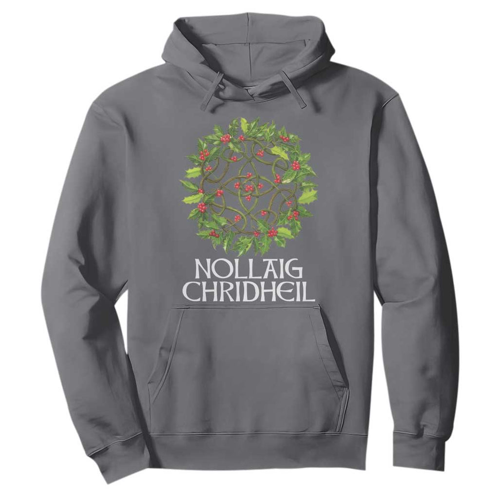 Scottish Merry Christmas Hoodie Nollaig Chridhel Celtic Xmas Mistletoe TS11 Charcoal Print Your Wear