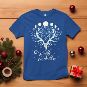 Winter Solstice Yule Pagan Christmas Reindeer T Shirt TS11 Royal Blue Print Your Wear