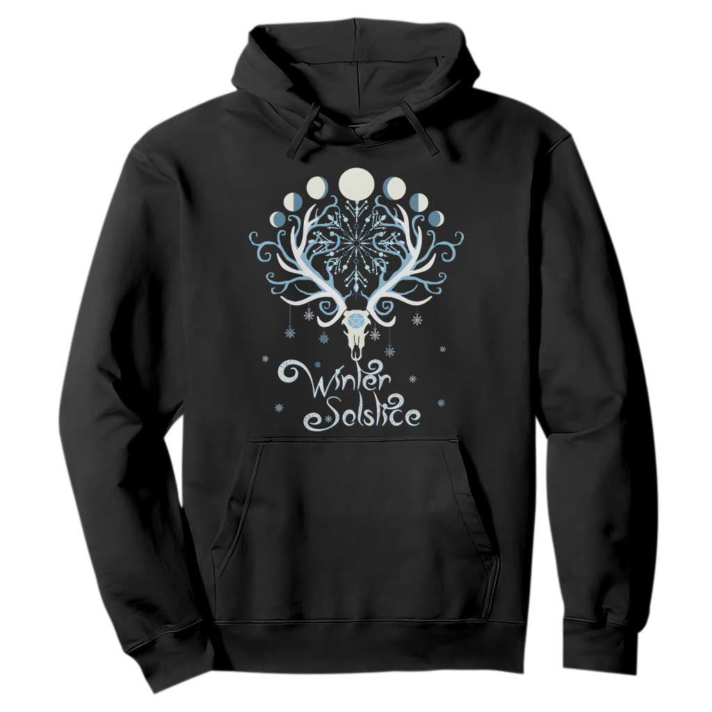 Winter Solstice Yule Pagan Christmas Reindeer Hoodie TS11 Black Print Your Wear