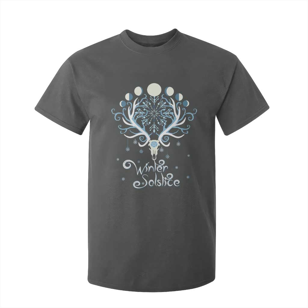 Winter Solstice Yule Pagan Christmas Reindeer T Shirt For Kid TS11 Dark Heather Print Your Wear