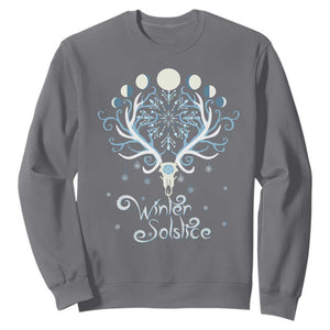 Winter Solstice Yule Pagan Christmas Reindeer Sweatshirt TS11 Charcoal Print Your Wear