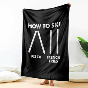 Funny Skiing Instructor Throw Blanket How To Ski Food Lover Winter Sport TS11 Print Your Wear
