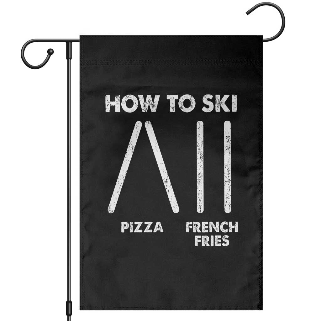 Funny Skiing Instructor Garden Flag How To Ski Food Lover Winter Sport TS11 Black Print Your Wear