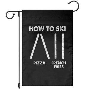 Funny Skiing Instructor Garden Flag How To Ski Food Lover Winter Sport TS11 Black Print Your Wear