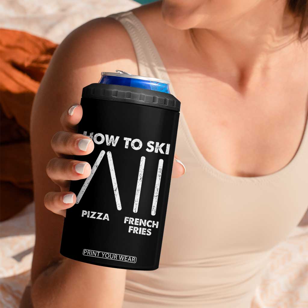 Funny Skiing Instructor 4 in 1 Can Cooler Tumbler How To Ski Food Lover Winter Sport TS11 Print Your Wear