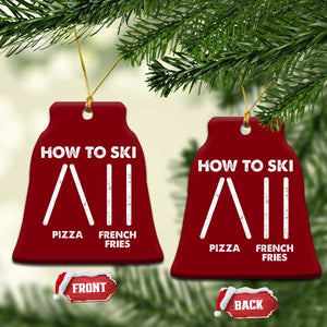 Funny Skiing Instructor Ceramic Ornament How To Ski Food Lover Winter Sport TS11 Print Your Wear