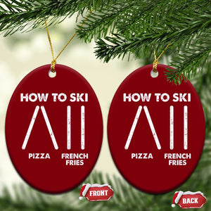 Funny Skiing Instructor Ceramic Ornament How To Ski Food Lover Winter Sport TS11 Print Your Wear