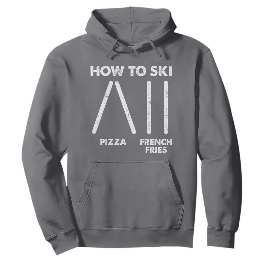 Funny Skiing Instructor Hoodie How To Ski Food Lover Winter Sport TS11 Charcoal Print Your Wear