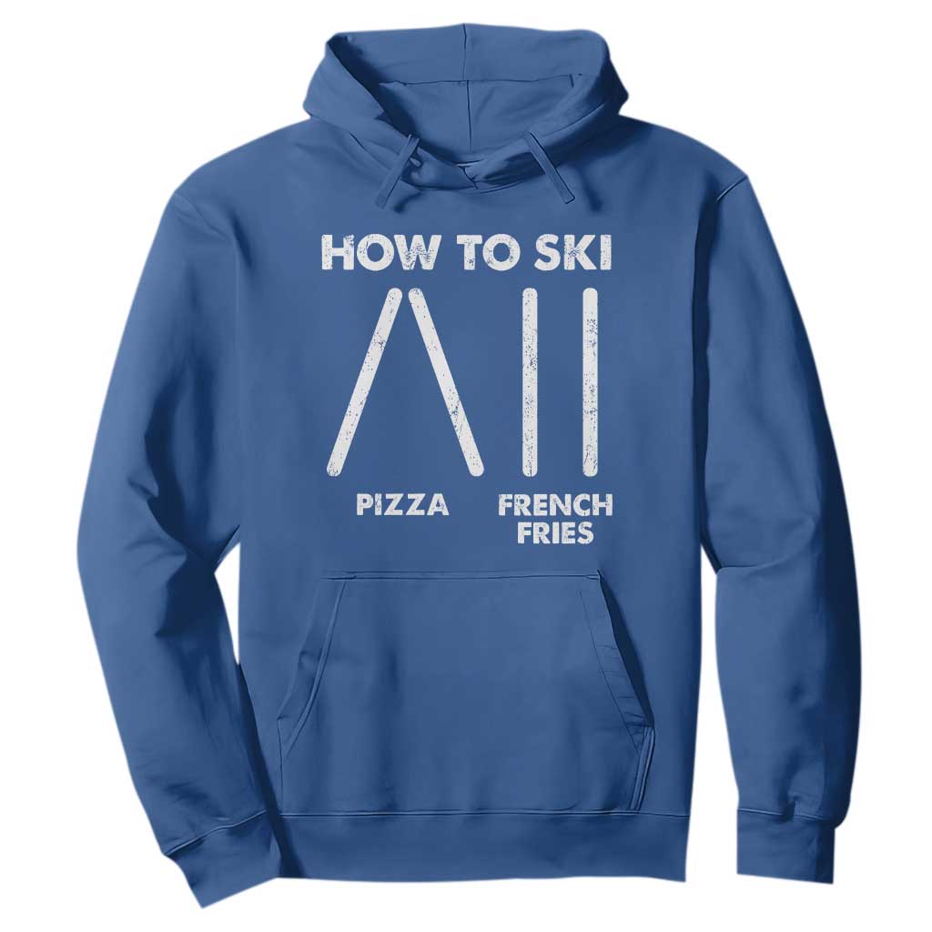 Funny Skiing Instructor Hoodie How To Ski Food Lover Winter Sport TS11 Royal Blue Print Your Wear