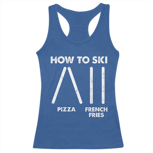 Funny Skiing Instructor Racerback Tank Top How To Ski Food Lover Winter Sport TS11 Royal Blue Print Your Wear