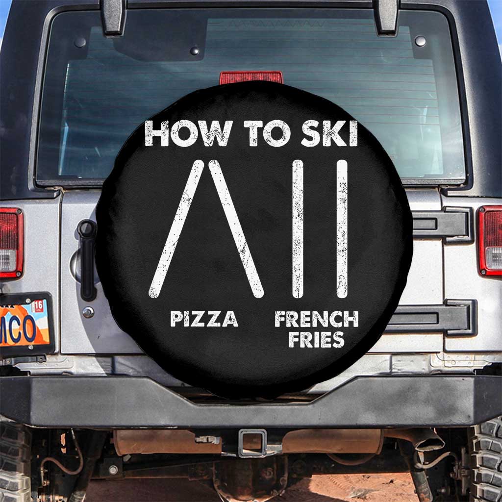 Funny Skiing Instructor Spare Tire Cover How To Ski Food Lover Winter Sport TS11 No hole Black Print Your Wear