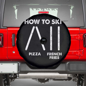 Funny Skiing Instructor Spare Tire Cover How To Ski Food Lover Winter Sport TS11 Black Print Your Wear