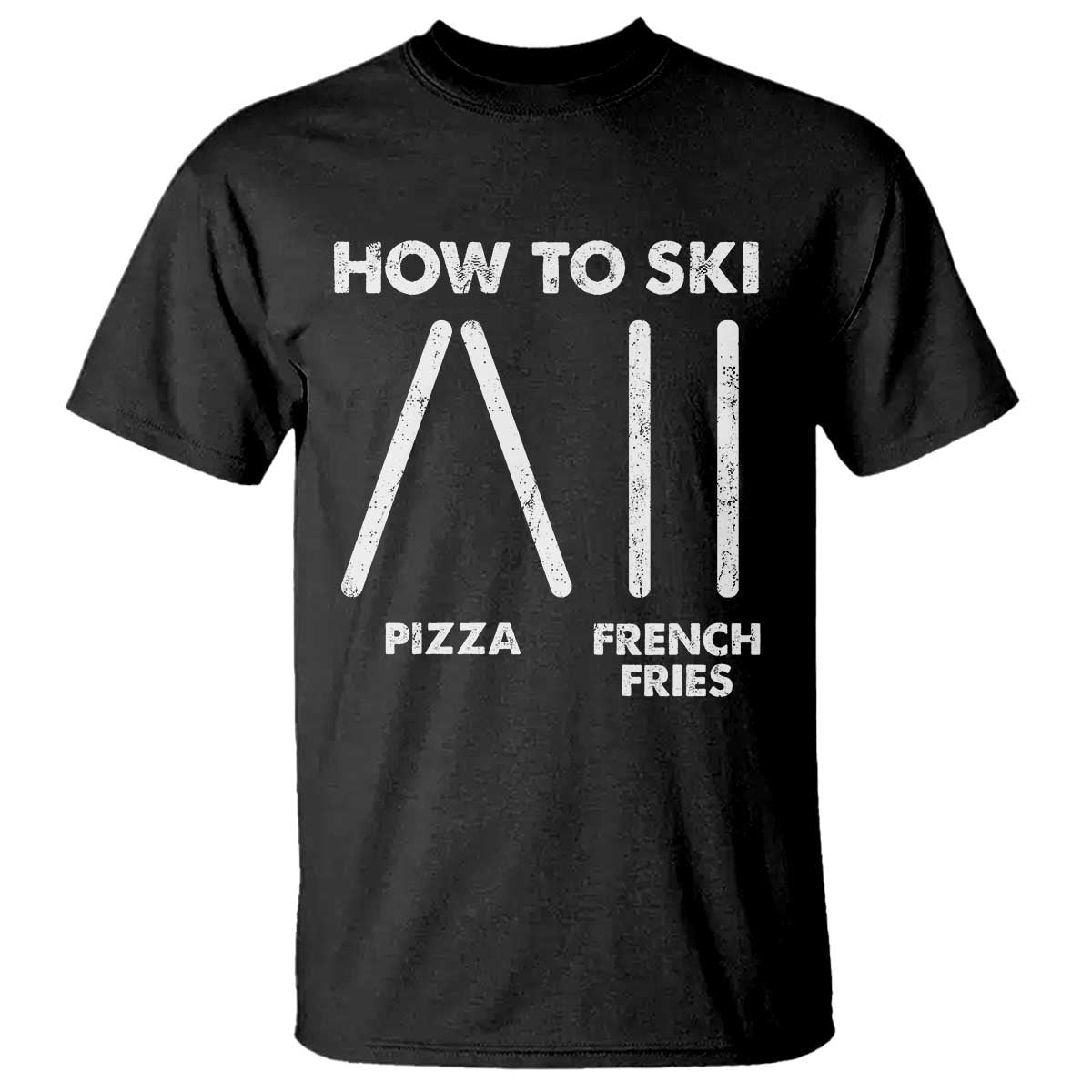Funny Skiing Instructor T Shirt How To Ski Food Lover Winter Sport TS11 Black Print Your Wear