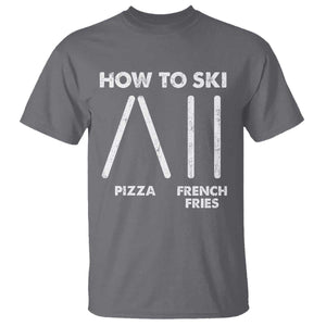 Funny Skiing Instructor T Shirt How To Ski Food Lover Winter Sport TS11 Charcoal Print Your Wear