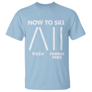 Funny Skiing Instructor T Shirt How To Ski Food Lover Winter Sport TS11 Light Blue Print Your Wear