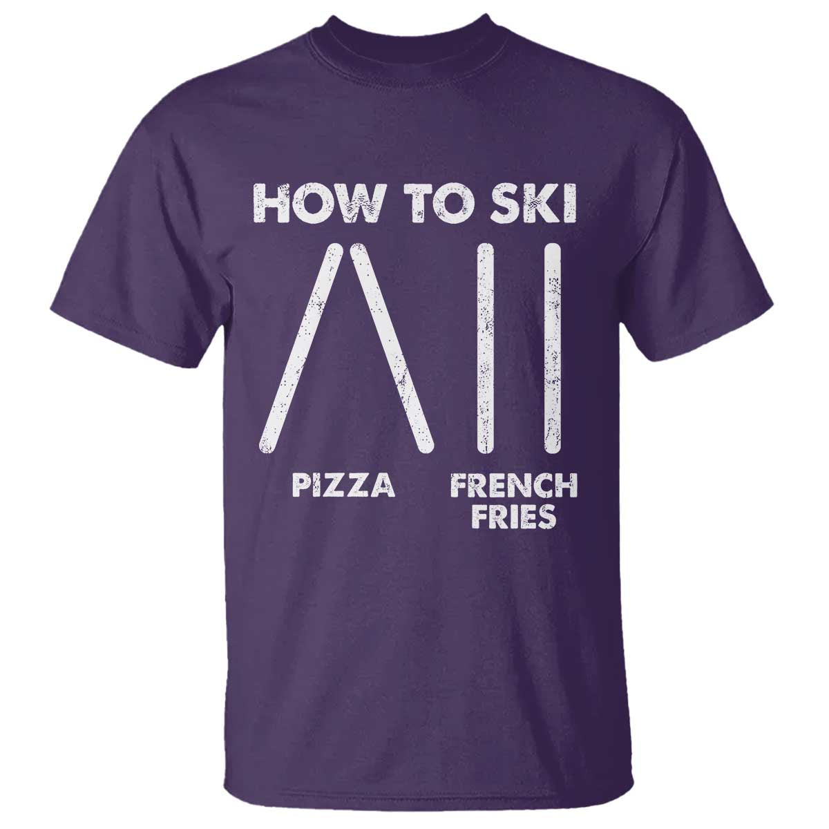 Funny Skiing Instructor T Shirt How To Ski Food Lover Winter Sport TS11 Purple Print Your Wear