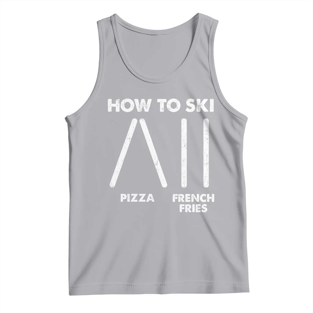 Funny Skiing Instructor Tank Top How To Ski Food Lover Winter Sport TS11 Athletic Heather Print Your Wear