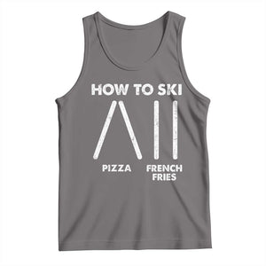 Funny Skiing Instructor Tank Top How To Ski Food Lover Winter Sport TS11 Deep Heather Print Your Wear