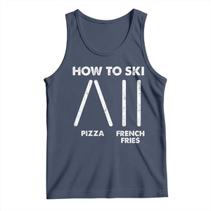 Funny Skiing Instructor Tank Top How To Ski Food Lover Winter Sport TS11 Navy Print Your Wear