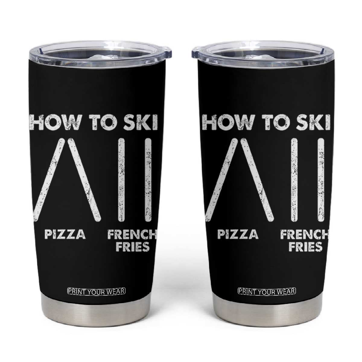Funny Skiing Instructor Tumbler Cup How To Ski Food Lover Winter Sport TS11 Black Print Your Wear