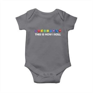 Funny Role Playing Tabletop Dice Baby Onesie This Is How I Roll TS11 Charcoal Print Your Wear
