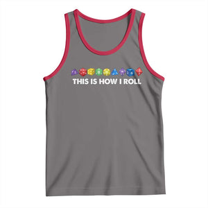 Funny Role Playing Tabletop Dice Tank Top This Is How I Roll TS11 Deep Heather Red Print Your Wear